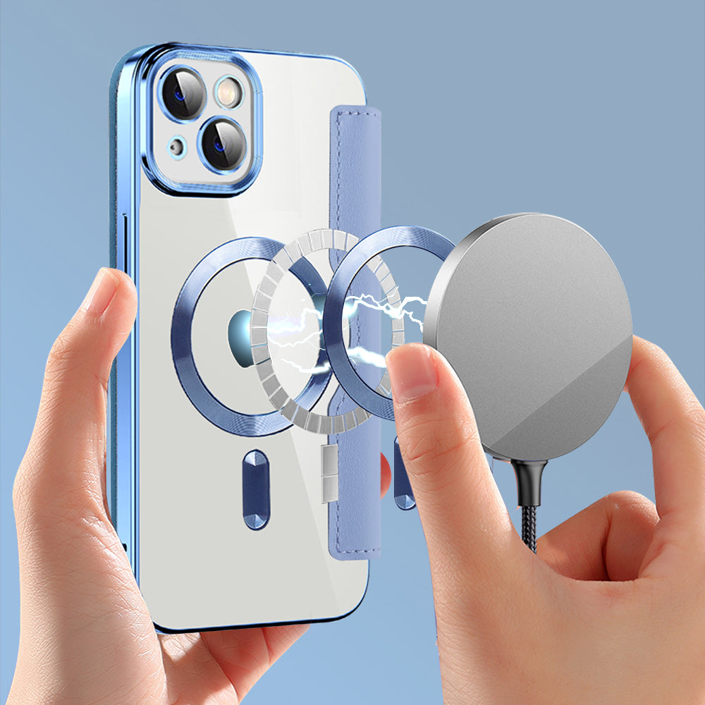 Techsuit - SmartMag Book Case - iPhone 14 - Light Blue