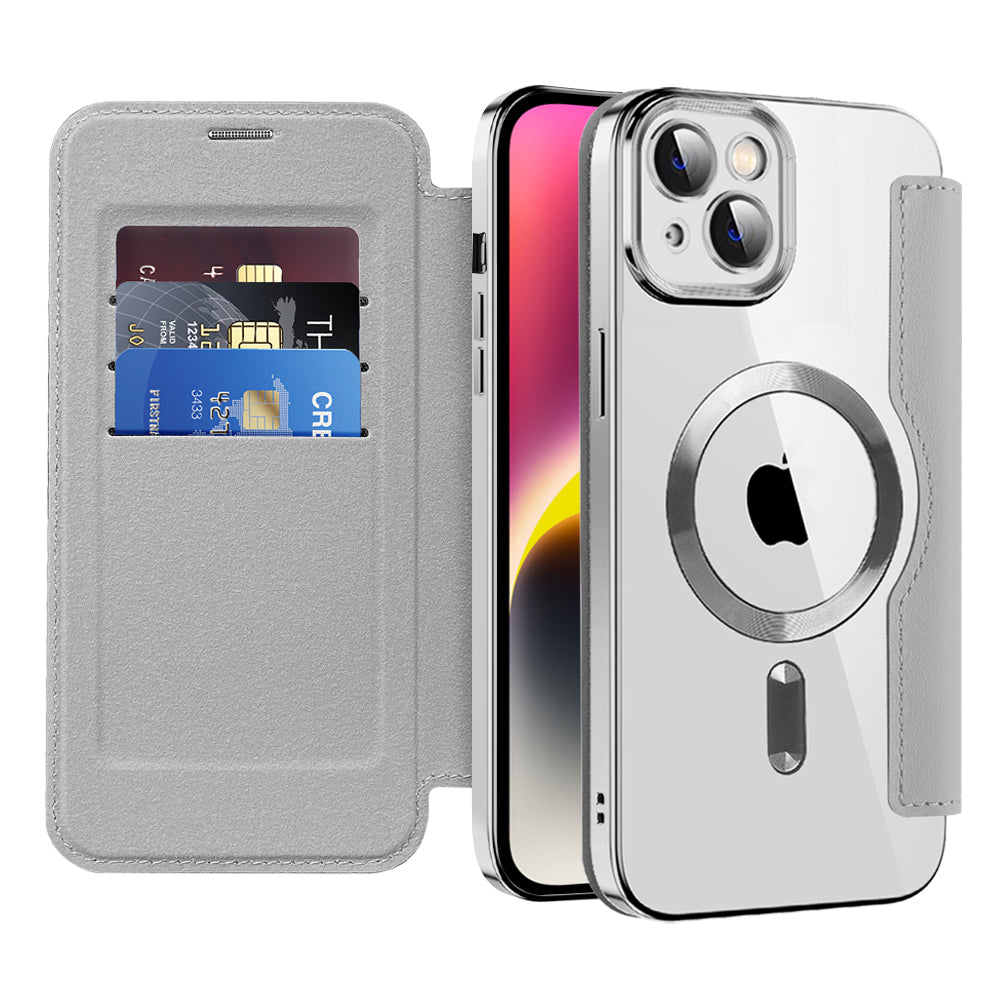 Techsuit - SmartMag Book Case - iPhone 14 - Gray