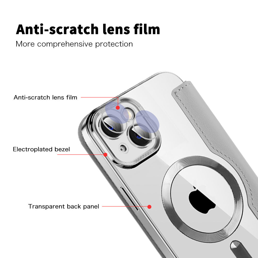 Techsuit - SmartMag Book Case - iPhone 14 Plus - Gray