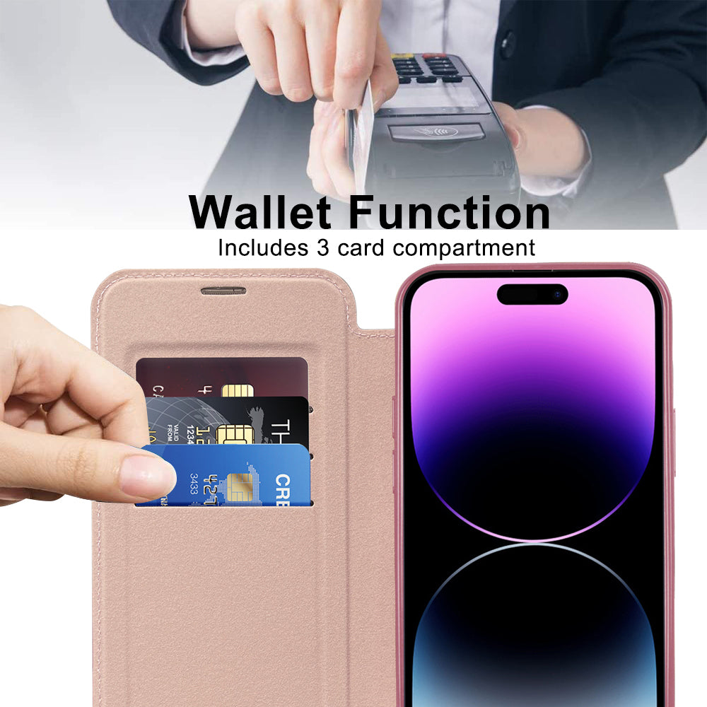 Techsuit - SmartMag Book Case - iPhone 14 Pro Max - Pink