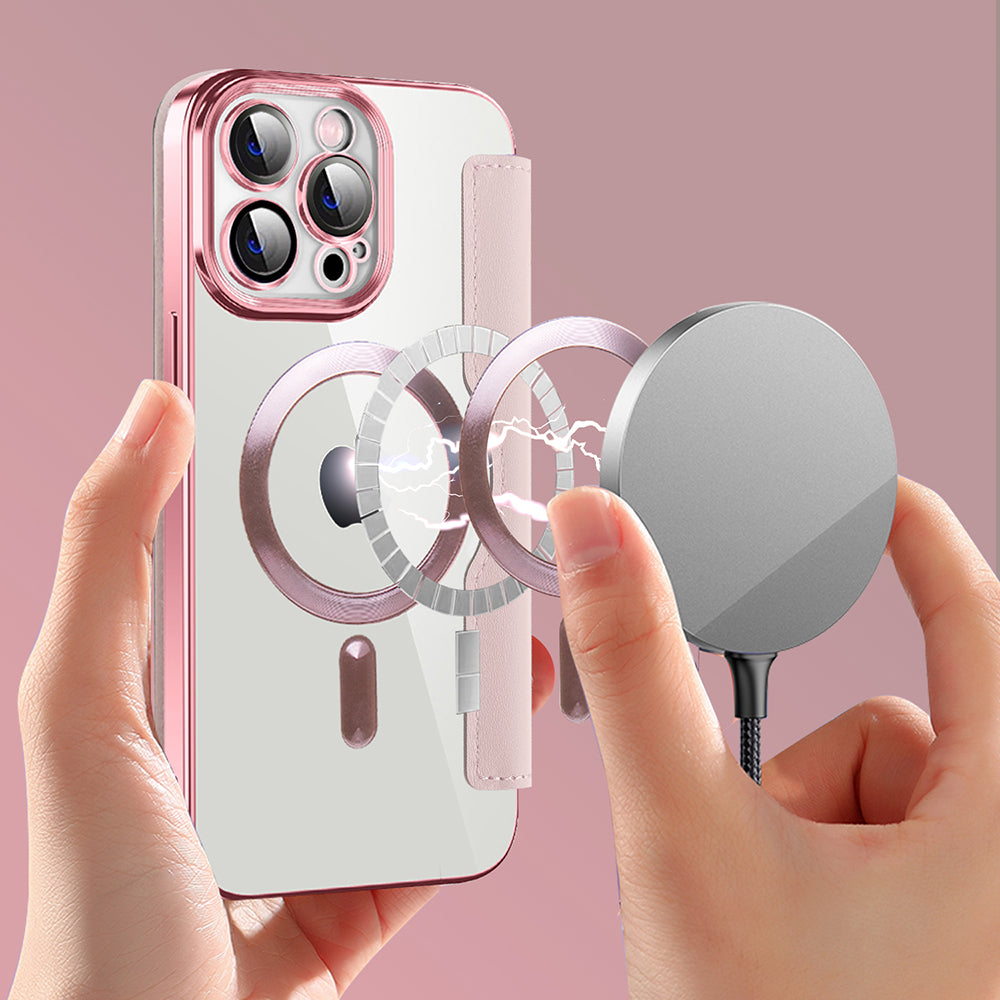 Techsuit - SmartMag Book Case - iPhone 14 Pro Max - Pink
