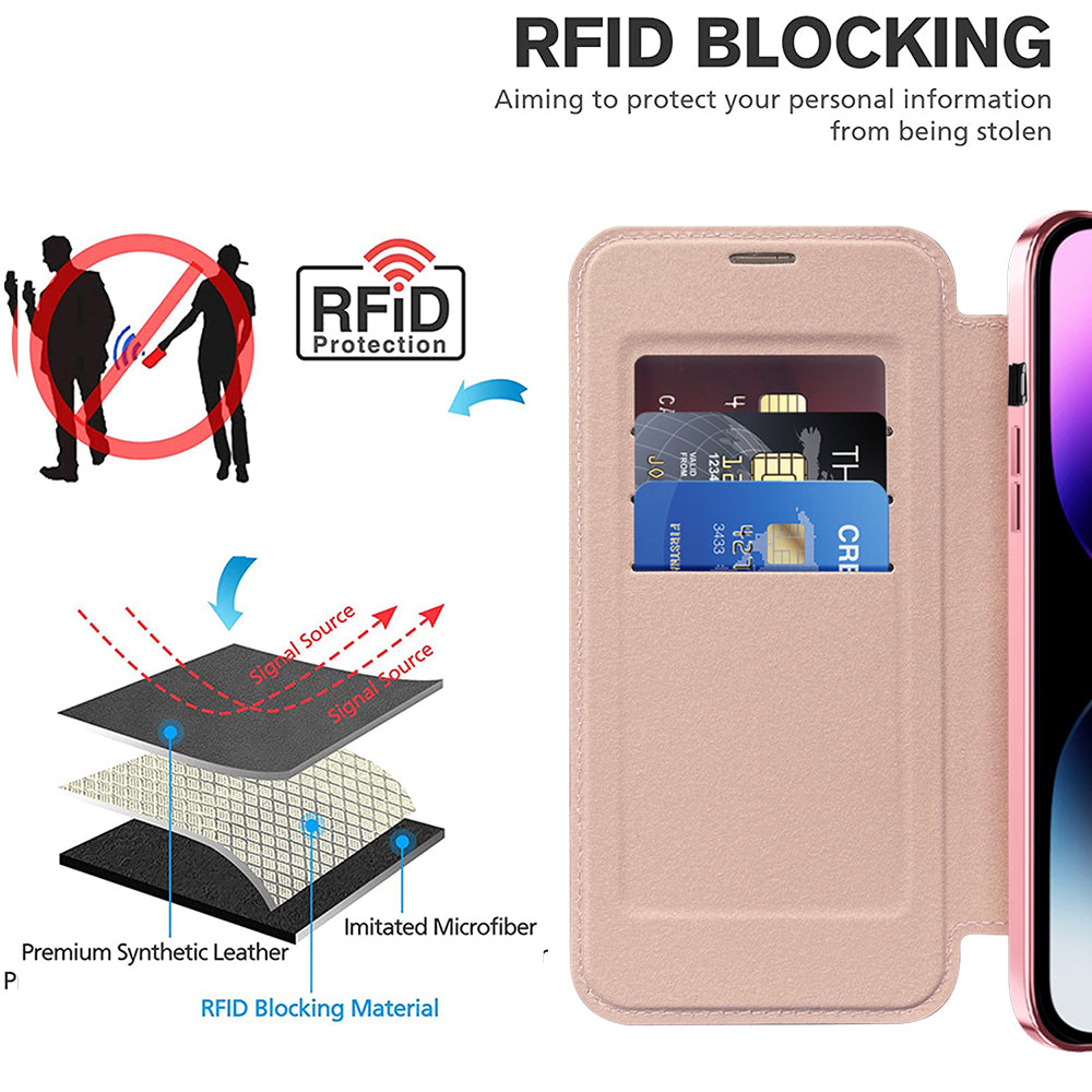 Techsuit - SmartMag Book Case - iPhone 14 Pro Max - Pink