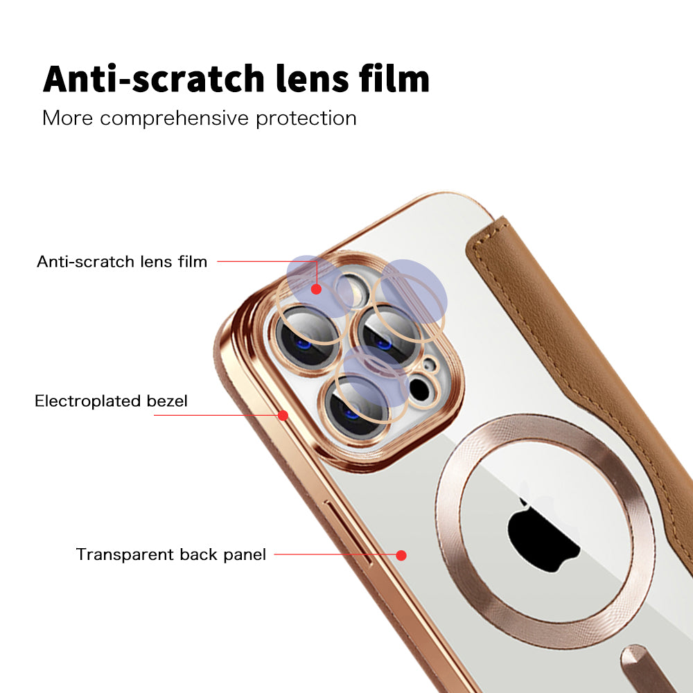 Techsuit - SmartMag Book Case - iPhone 14 Pro Max - Brown