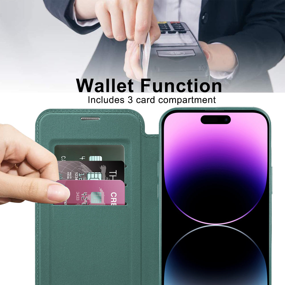 Techsuit - SmartMag Book Case - iPhone 14 Pro Max - Green