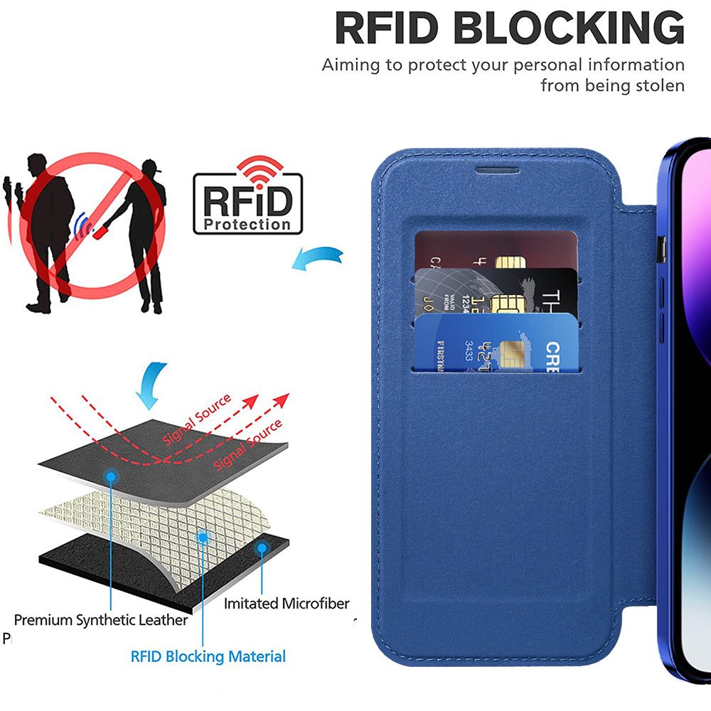 Techsuit - SmartMag Book Case - iPhone 14 Pro Max - Blue
