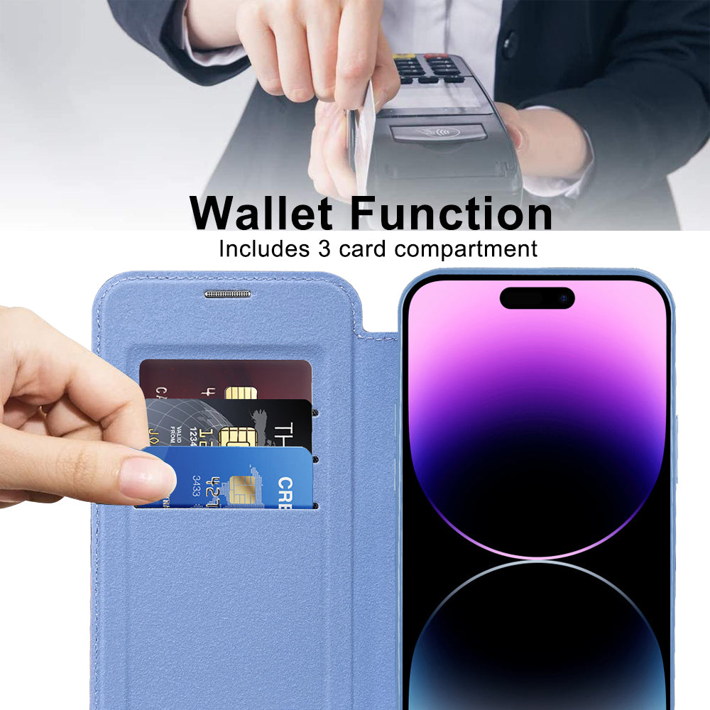 Techsuit - SmartMag Book Case - iPhone 14 Pro Max - Light Blue
