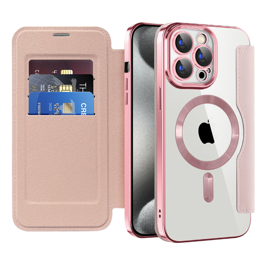 Techsuit - SmartMag Book Case - iPhone 15 Pro - Pink