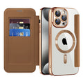 Techsuit - SmartMag Book Case - iPhone 15 Pro - Brown