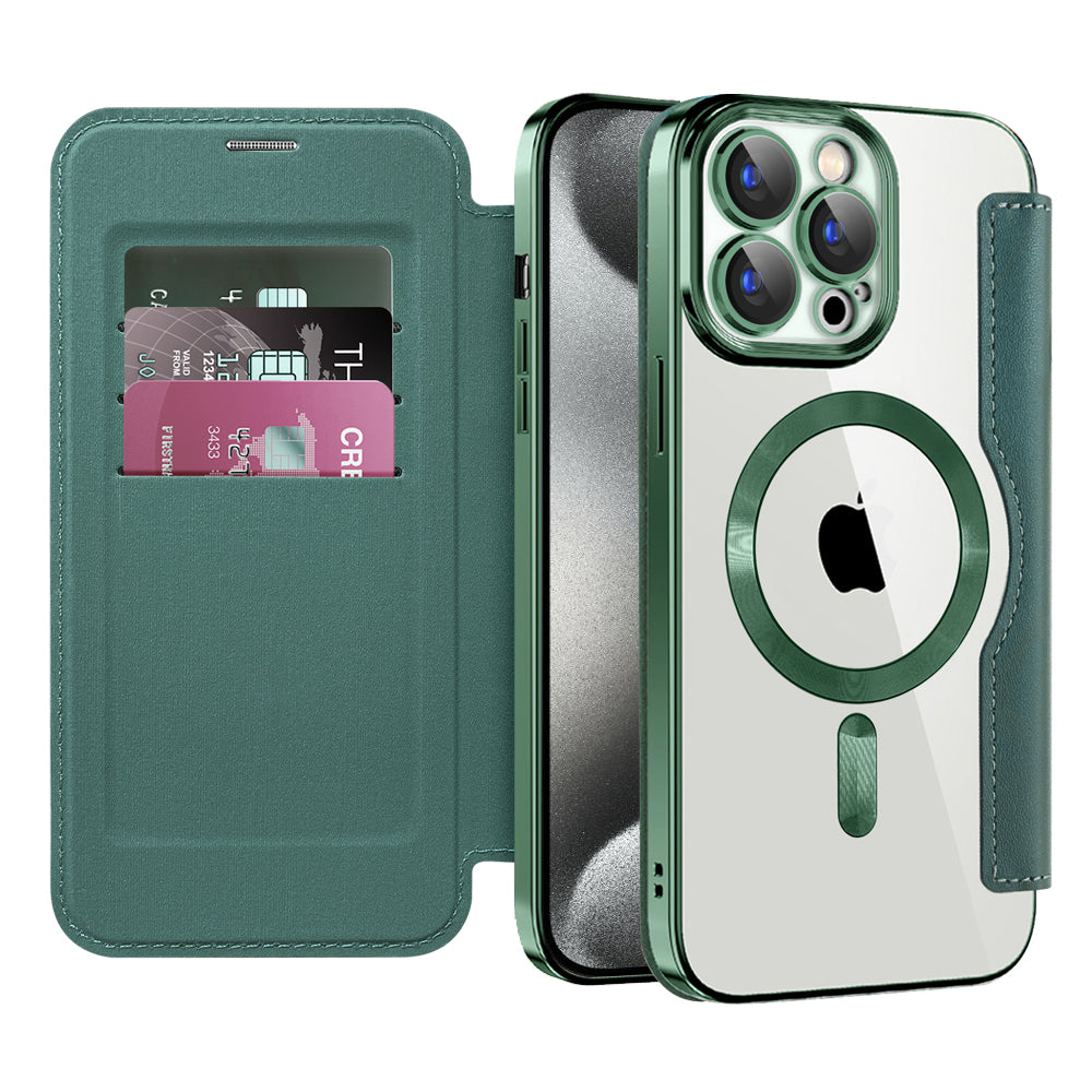 Techsuit - SmartMag Book Case - iPhone 15 Pro - Green