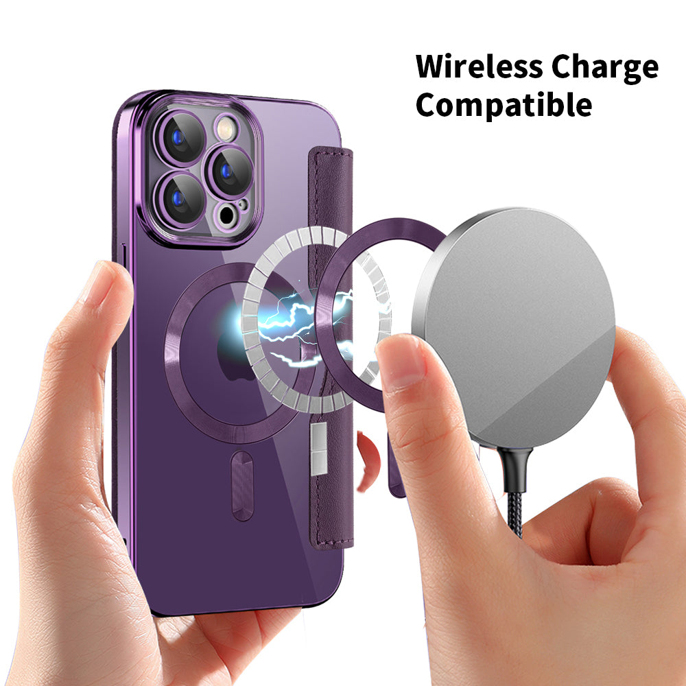 Techsuit - SmartMag Book Case - iPhone 15 Pro - Purple
