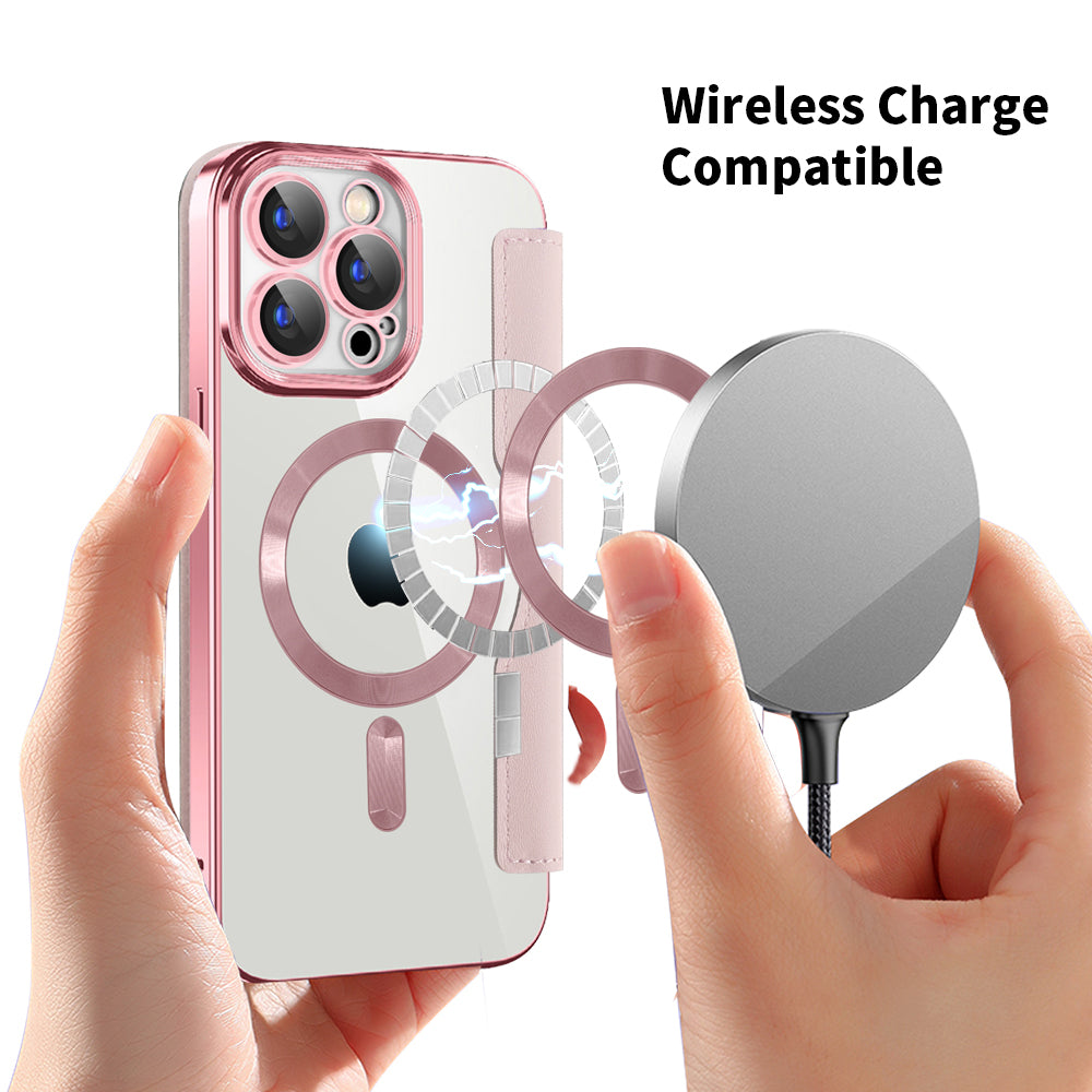 Techsuit - SmartMag Book Case - iPhone 15 Pro Max - Pink