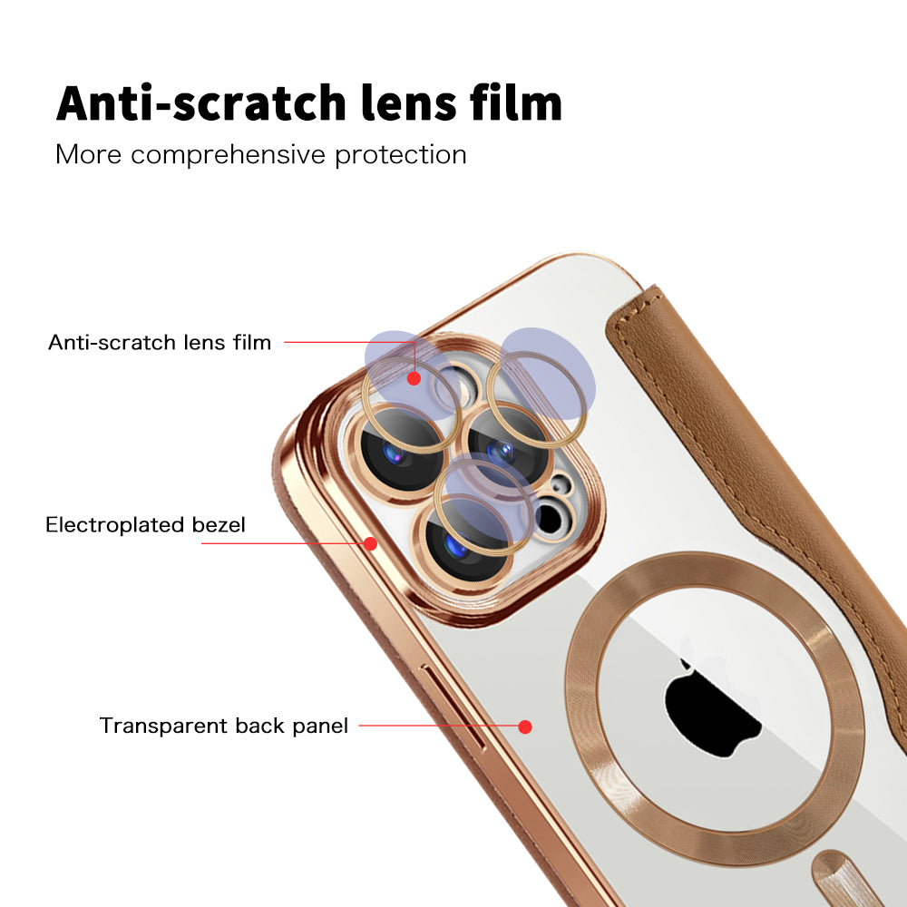 Techsuit - SmartMag Book Case - iPhone 15 Pro Max - Brown