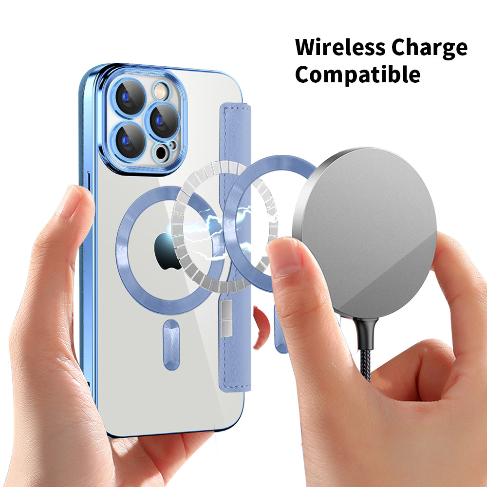 Techsuit - SmartMag Book Case - iPhone 15 Pro Max - Light Blue