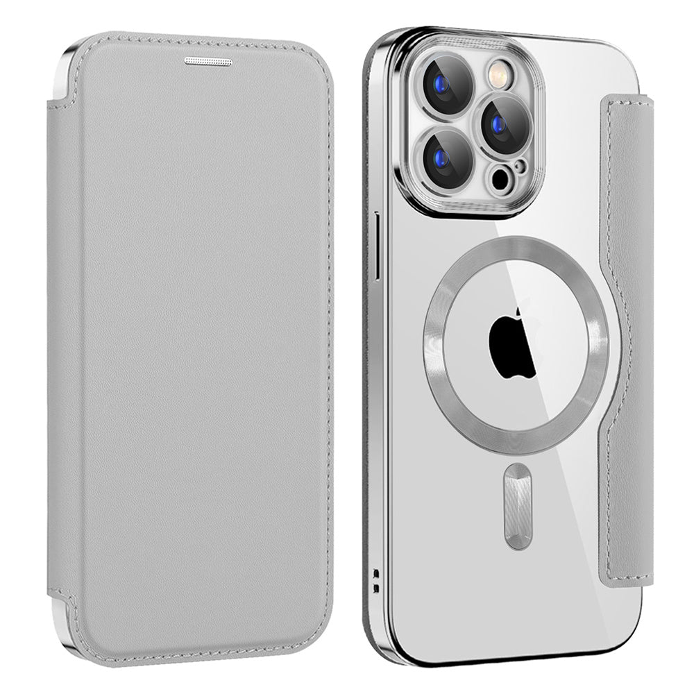 Techsuit - SmartMag Book Case - iPhone 15 Pro Max - Gray