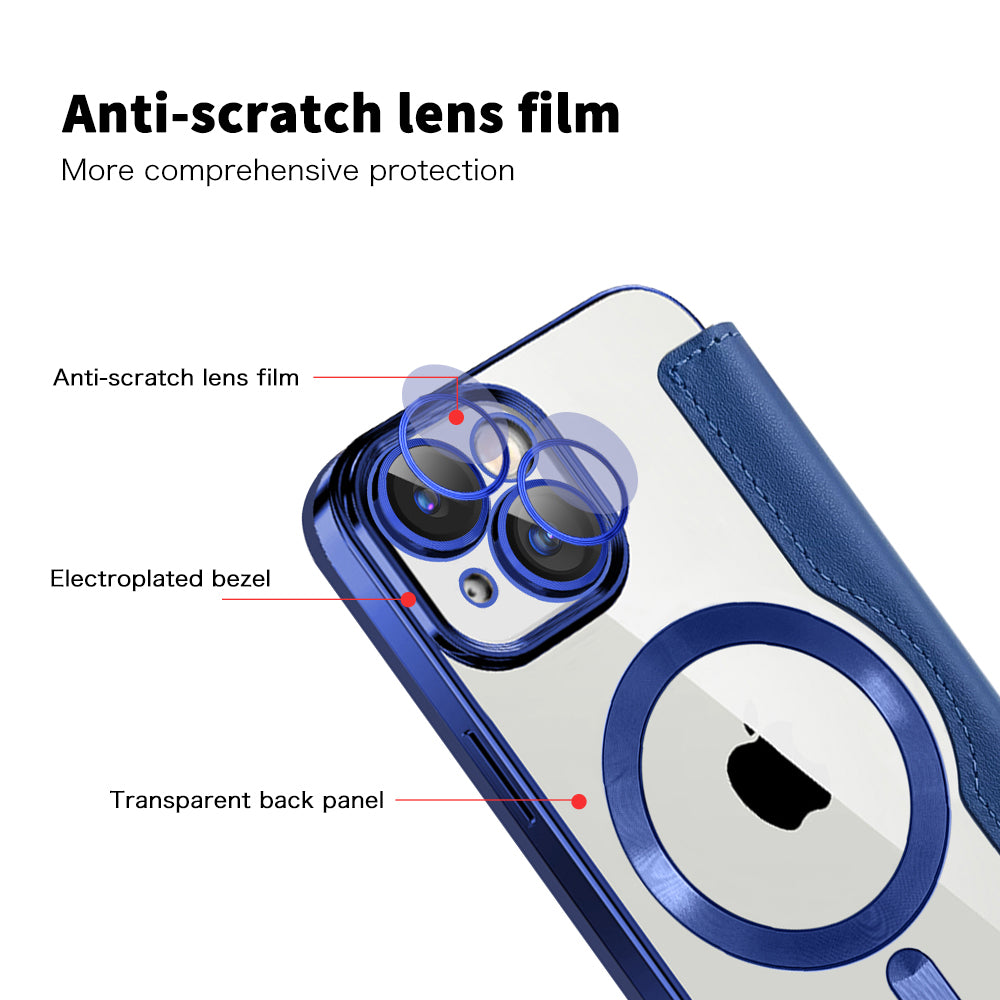 Techsuit - SmartMag Book Case - iPhone 15 - Blue