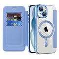 Techsuit - SmartMag Book Case - iPhone 15 - Light Blue