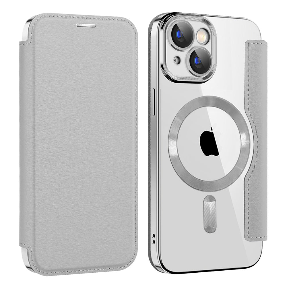 Techsuit - SmartMag Book Case - iPhone 15 - Gray