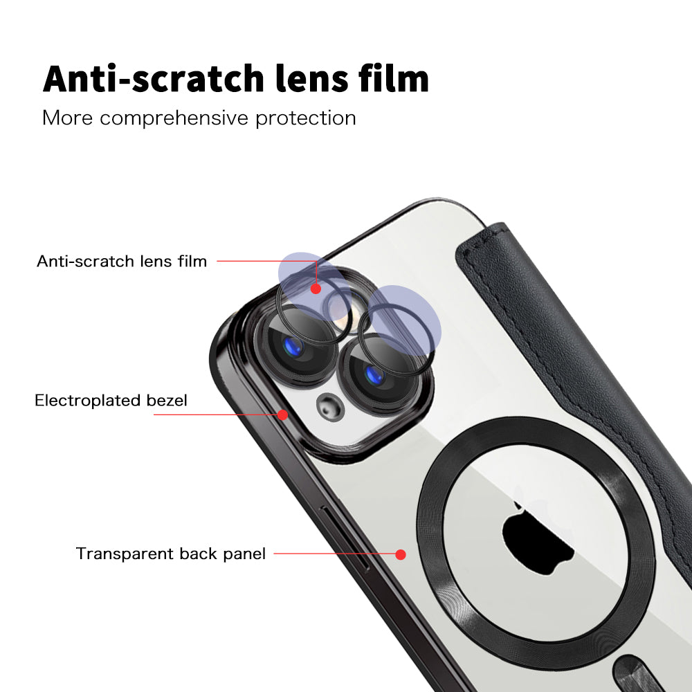 Techsuit - SmartMag Book Case - iPhone 15 Plus - Black