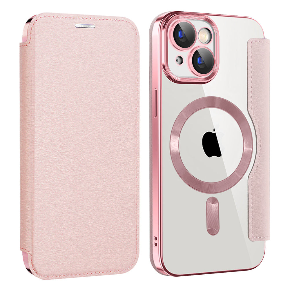 Techsuit - SmartMag Book Case - iPhone 15 Plus - Pink