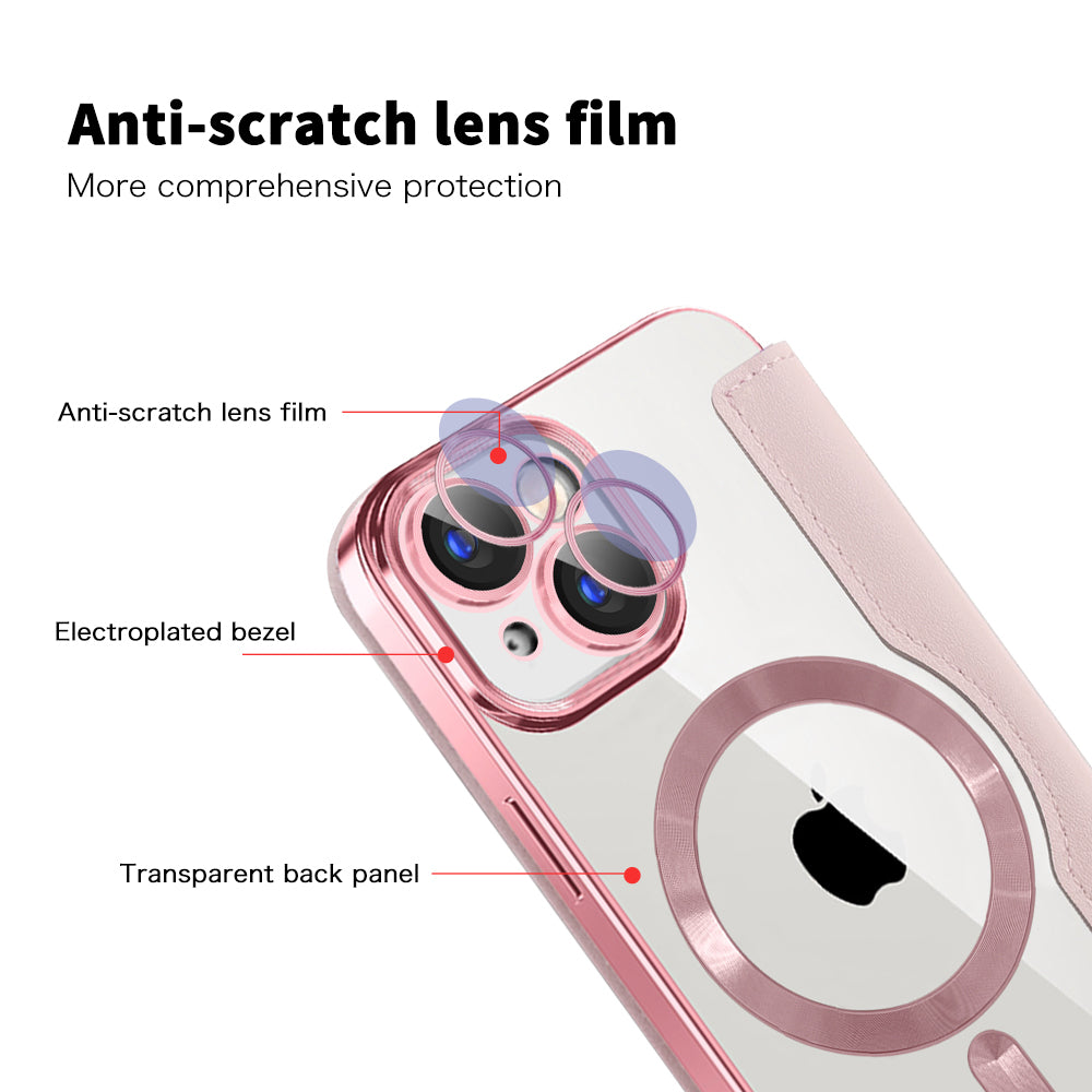 Techsuit - SmartMag Book Case - iPhone 15 Plus - Pink