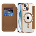 Techsuit - SmartMag Book Case - iPhone 15 Plus - Brown