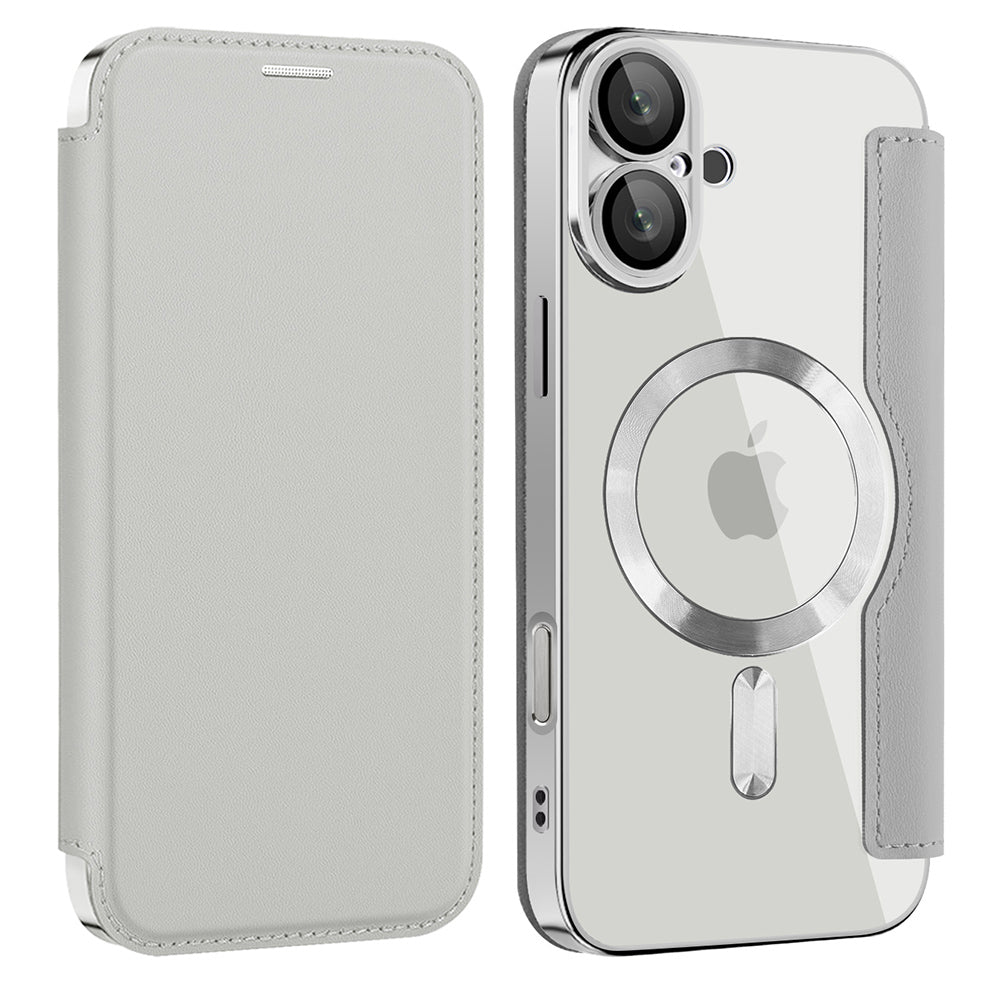 Techsuit - SmartMag Book Case - iPhone 16 - Gray