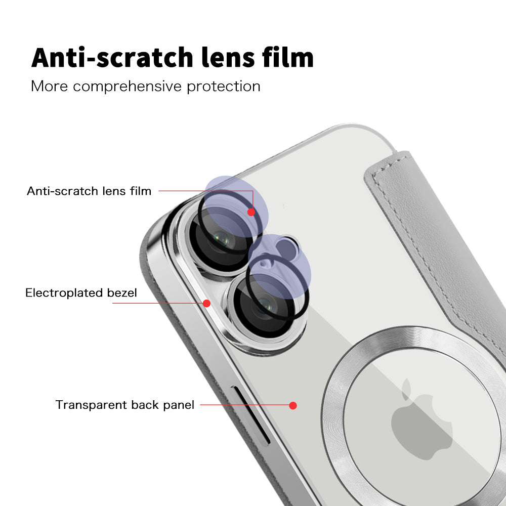 Techsuit - SmartMag Book Case - iPhone 16 - Gray
