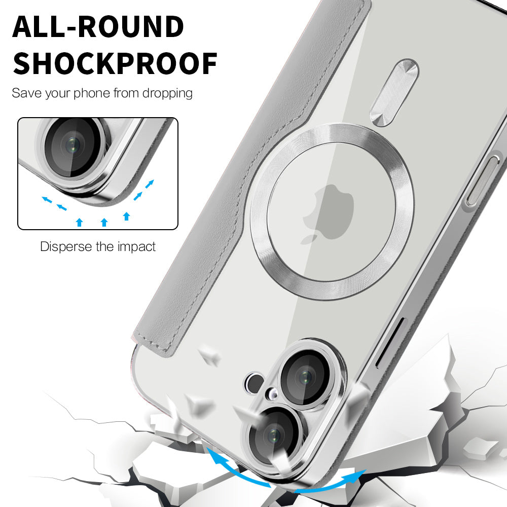Techsuit - SmartMag Book Case - iPhone 16 - Gray
