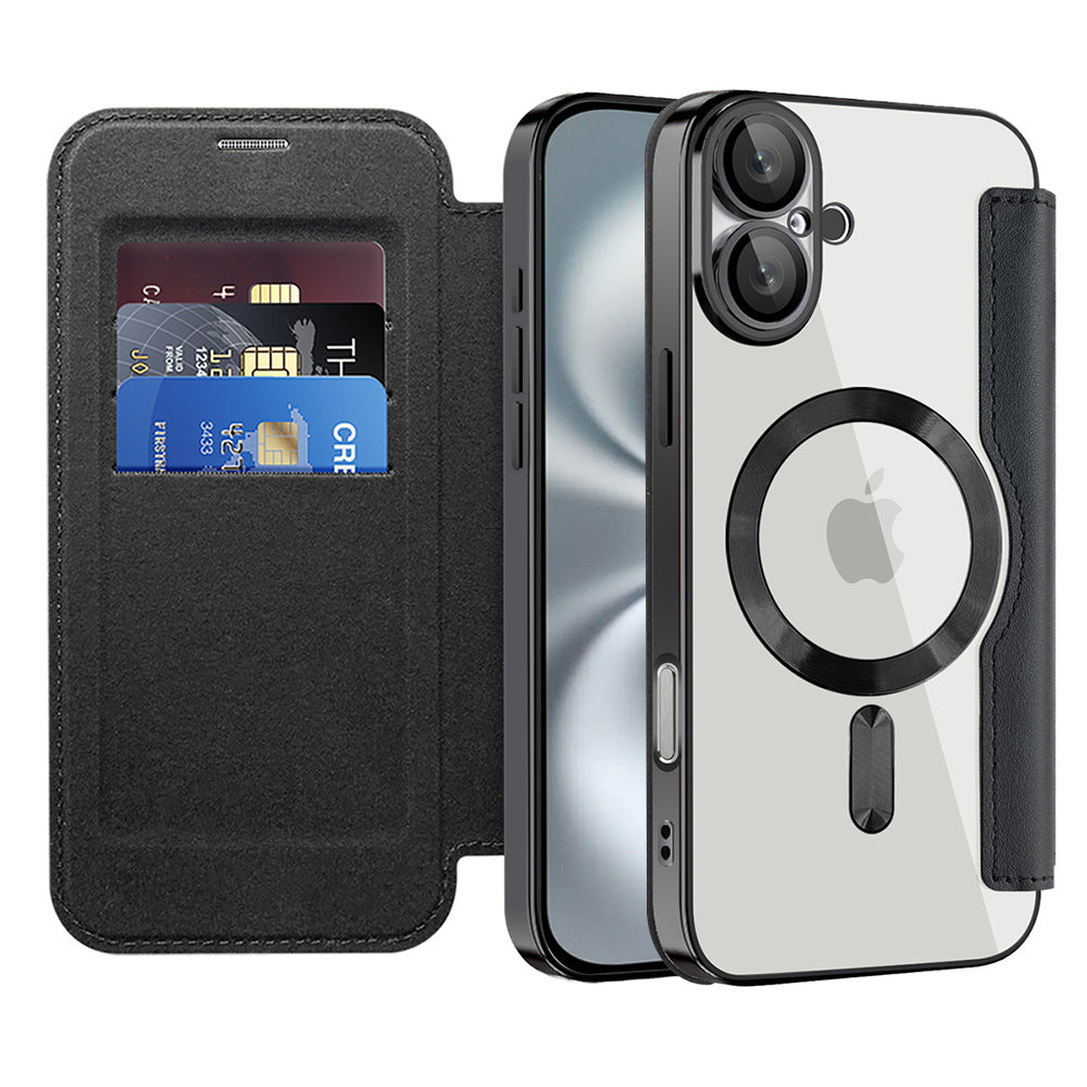 Techsuit - SmartMag Book Case - iPhone 16 Plus - Black