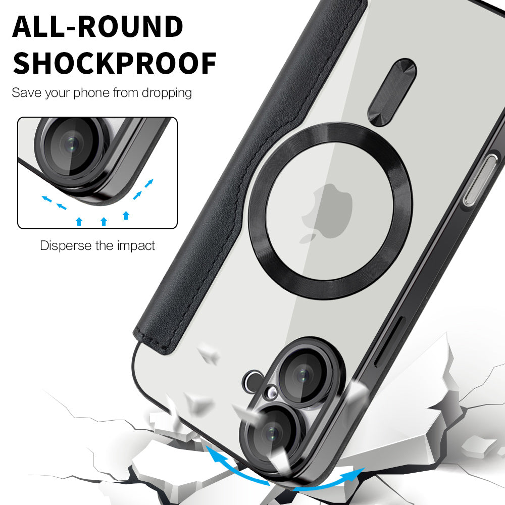 Techsuit - SmartMag Book Case - iPhone 16 Plus - Black