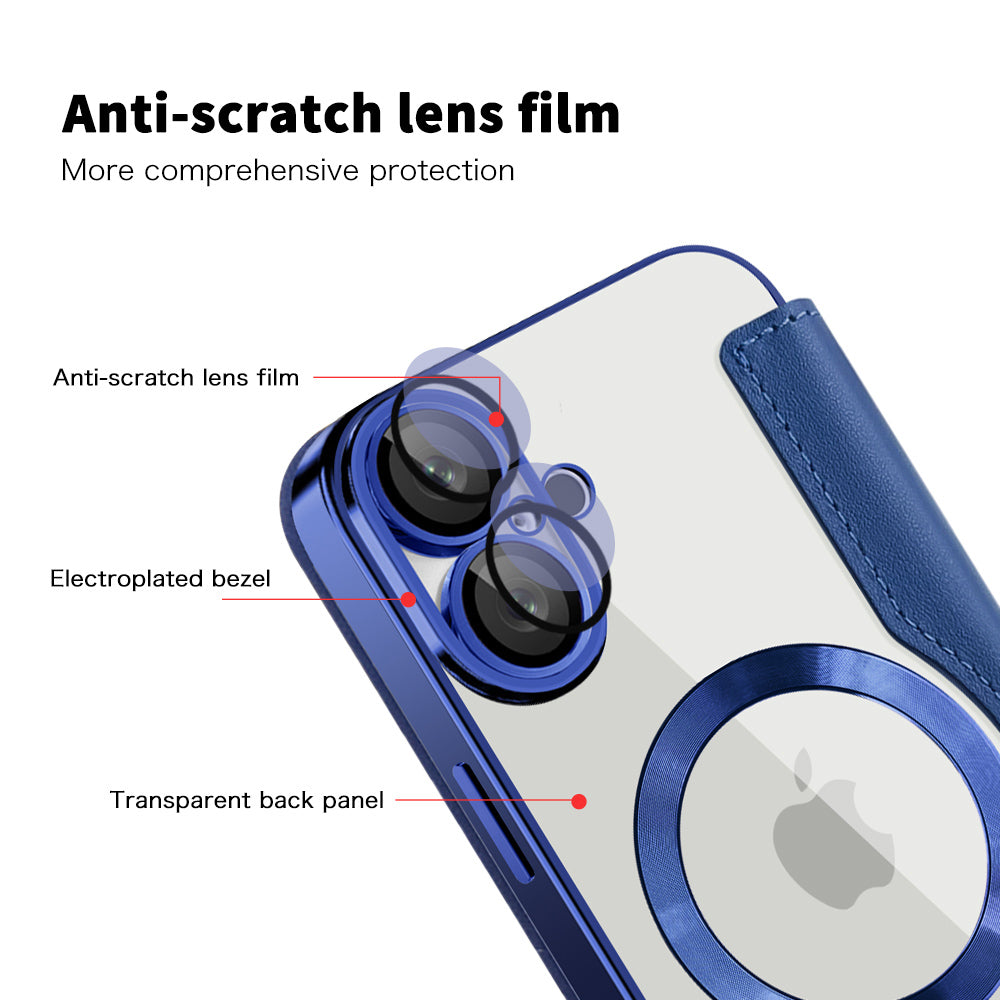 Techsuit - SmartMag Book Case - iPhone 16 Plus - Blue