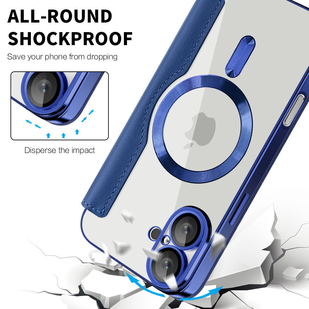 Techsuit - SmartMag Book Case - iPhone 16 Plus - Blue