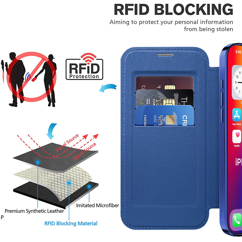 Techsuit - SmartMag Book Case - iPhone 16 Plus - Blue