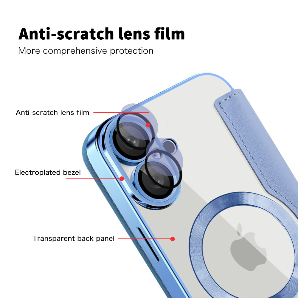Techsuit - SmartMag Book Case - iPhone 16 Plus - Light Blue