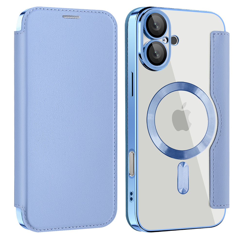 Techsuit - SmartMag Book Case - iPhone 16 Plus - Light Blue