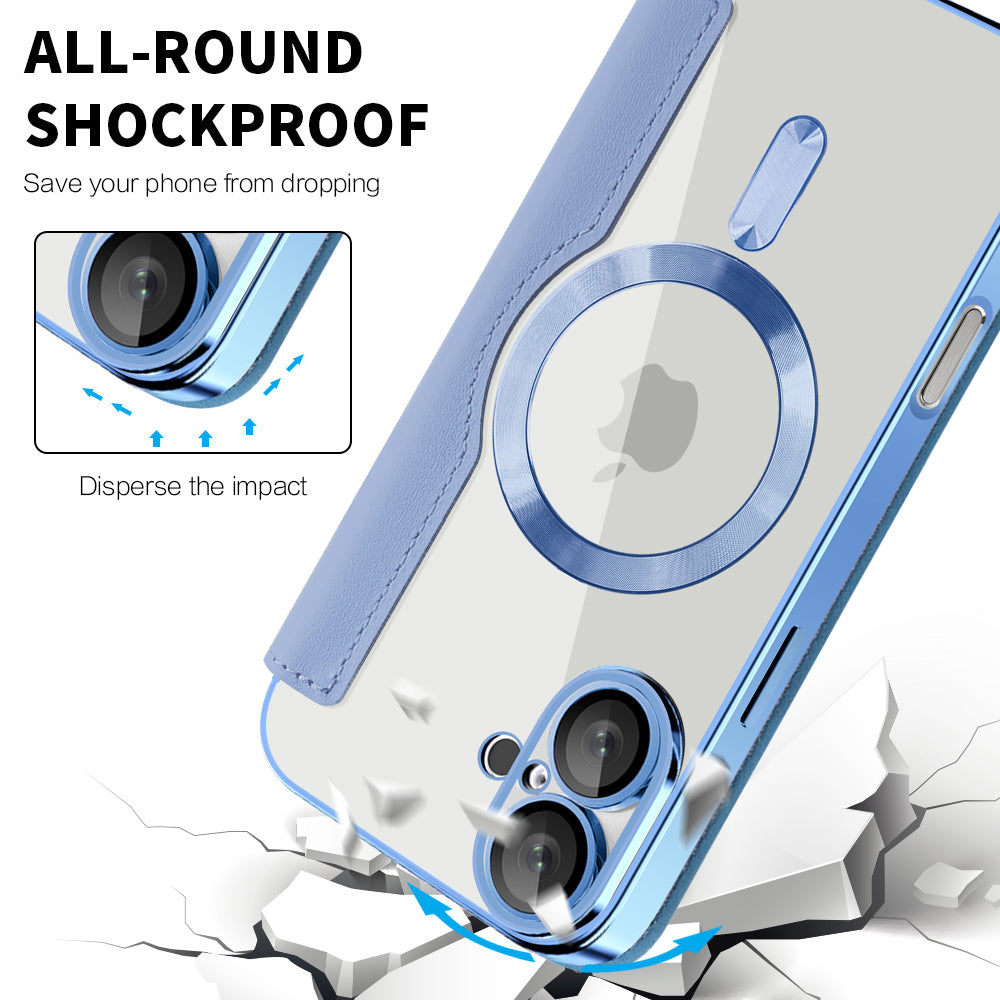 Techsuit - SmartMag Book Case - iPhone 16 Plus - Light Blue
