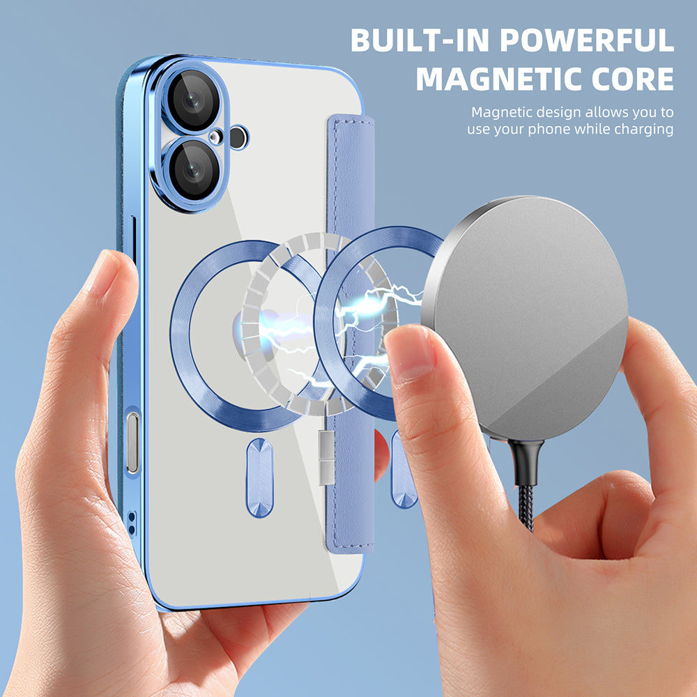 Techsuit - SmartMag Book Case - iPhone 16 Plus - Light Blue