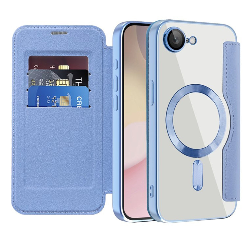 Techsuit - SmartMag Book Case - iPhone 16e / iPhone 17e - Light Blue