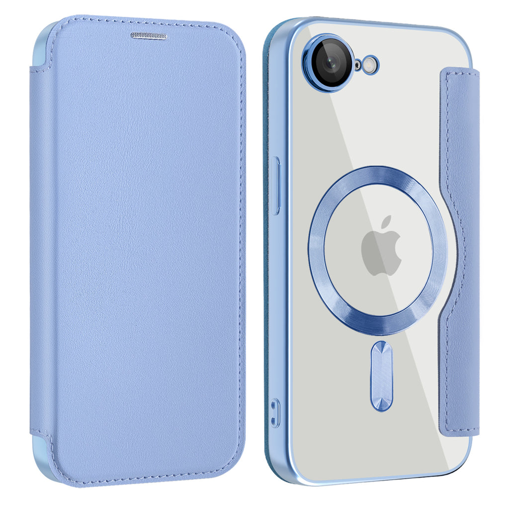 Techsuit - SmartMag Book Case - iPhone 16e / iPhone 17e - Light Blue