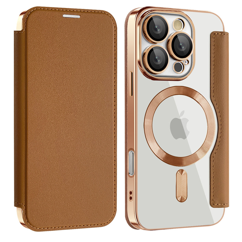 Techsuit - SmartMag Book Case - iPhone 16 Pro - Brown