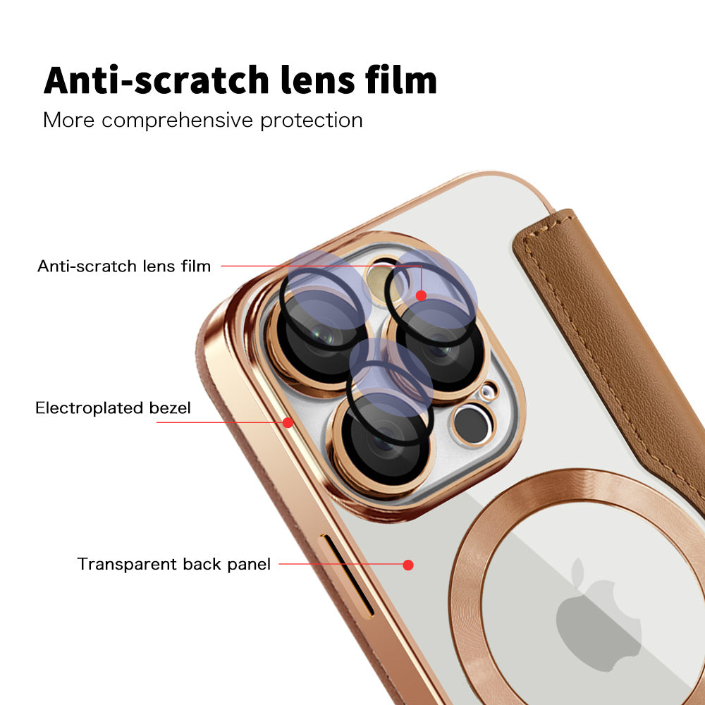 Techsuit - SmartMag Book Case - iPhone 16 Pro - Brown