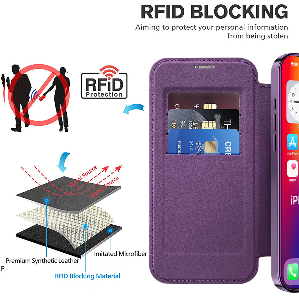 Techsuit - SmartMag Book Case - iPhone 16 Pro - Purple