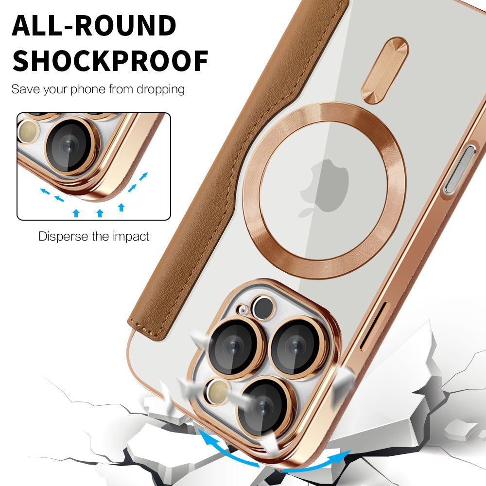 Techsuit - SmartMag Book Case - iPhone 16 Pro Max - Brown