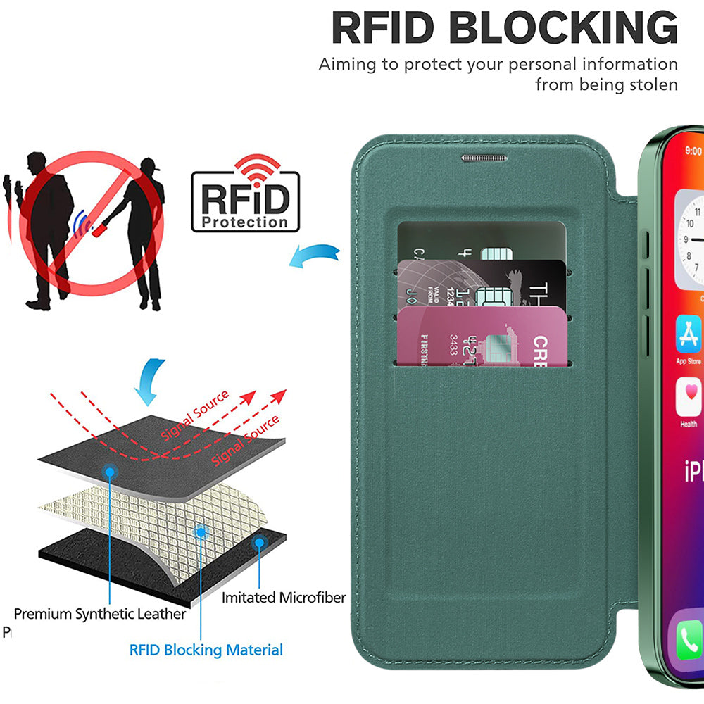 Techsuit - SmartMag Book Case - iPhone 16 Pro Max - Green