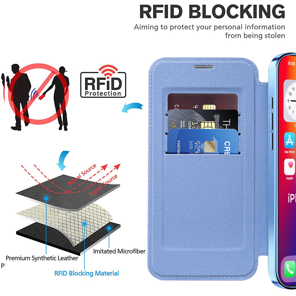 Techsuit - SmartMag Book Case - iPhone 16 Pro Max - Light Blue