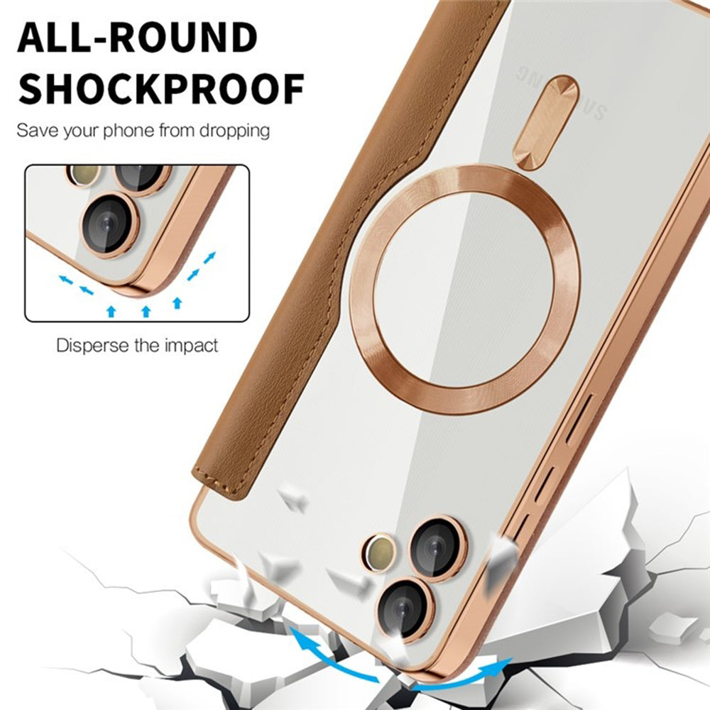 Techsuit - SmartMag Book Case - Samsung Galaxy A05 - Brown