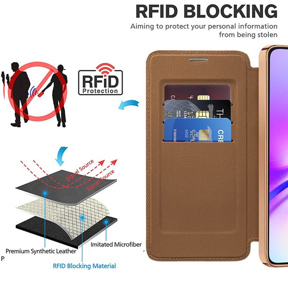 Techsuit - SmartMag Book Case - Samsung Galaxy A05s - Brown
