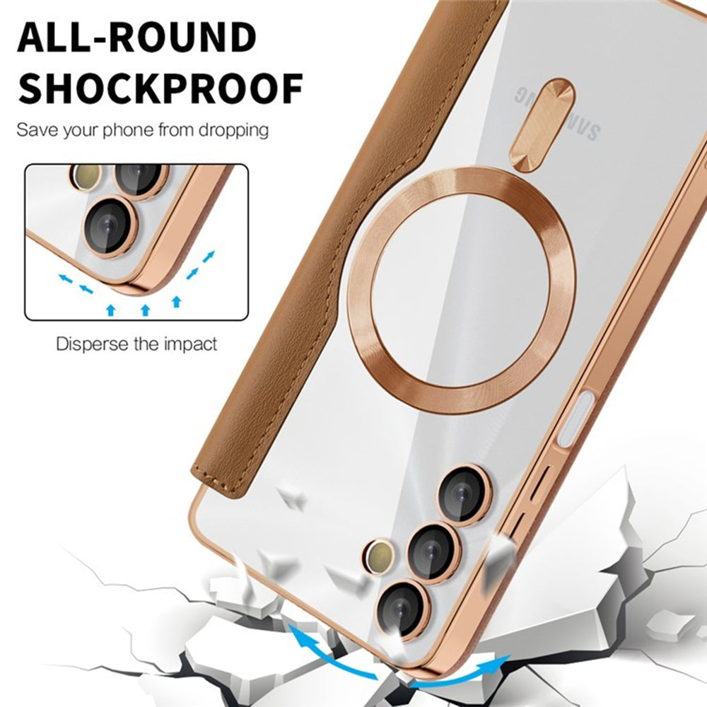 Techsuit - SmartMag Book Case - Samsung Galaxy A05s - Brown