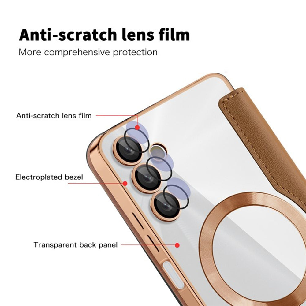 Techsuit - SmartMag Book Case - Samsung Galaxy A05s - Brown