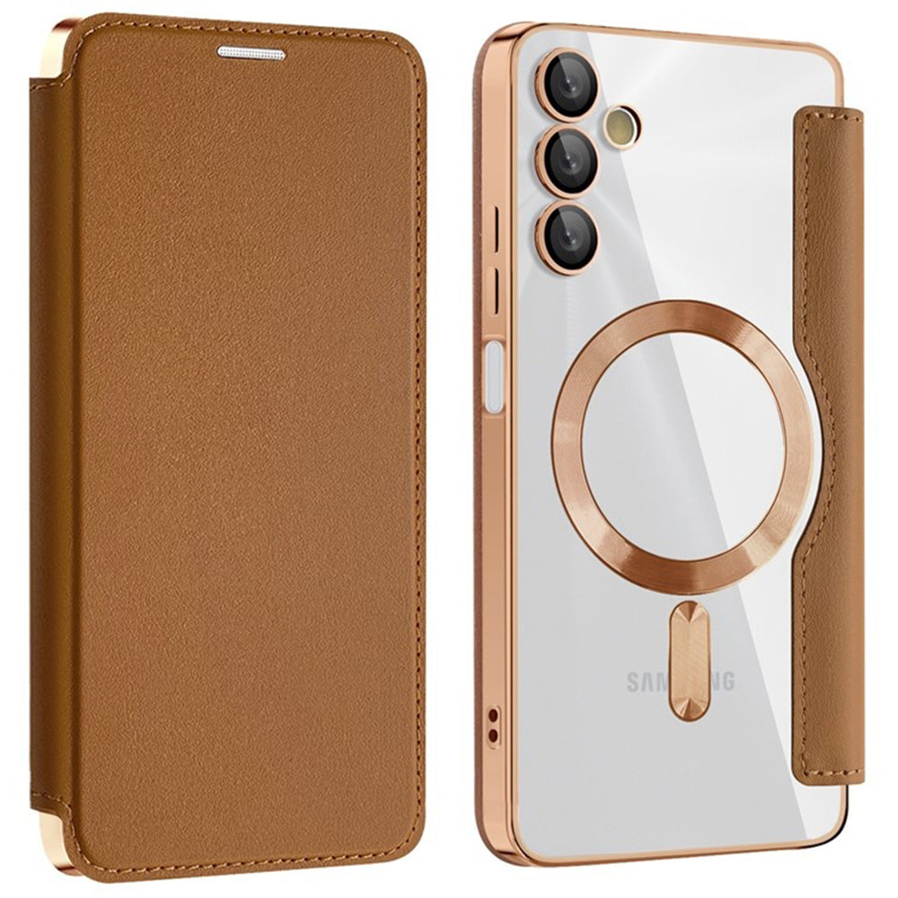 Techsuit - SmartMag Book Case - Samsung Galaxy A05s - Brown